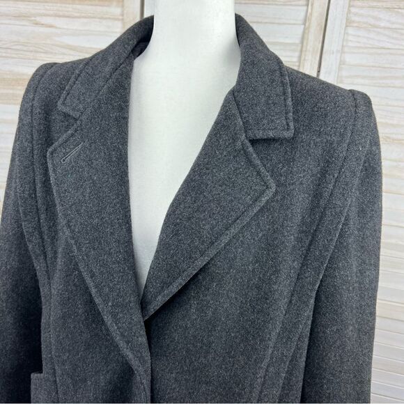 Mackintosh Vintage Gray Wool Pea Coat 14 Large - Picture 5 of 16